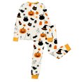 thumbnail image 6 of Miaoju Halloween Two Piece Pajamas Pumpkin Ghost And Bat Print Long Sleeve Top And Pants Ultra Soft Cozy Sleepwear Loungewear Holiday Gift Party, 6 of 6