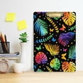 thumbnail image 5 of FMSHPON Tropical Leaves Monstera Leaf Butterflies Clipboard Hardboard Wood Nursing Clip Board and Pull for Standard A4 Letter 13x9 inches, 5 of 7