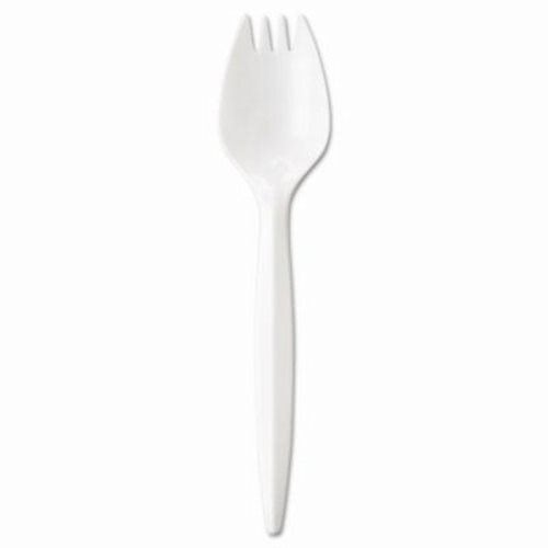 New GEN Wrapped Cutlery Spork, Plastic, White, 1,000 Sporks ,Each