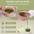 thumbnail image 3 of Matcha Whisk Set, Ceramic Matcha Set Includes Matcha Bowl, Matcha Whisk (Chasen) and Holder, Sifter, Bamboo Scoop & Spoon - 6 Pcs Matcha Kit for Matcha Lovers Cyan, 3 of 9