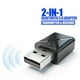 thumbnail image 2 of Adaptador inalámbrico USB Bluetooth BT 5.0 2 en 1 Transmisor receptor de audio de música para computadora Barbie Nuevos Originales, 2 of 9
