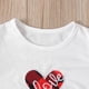 thumbnail image 5 of Vestido Para Niñas, Ropa Para Niñas Pequeñas, Moda Para Niños Pequeños, Lindo, Manga Larga, Dulce Corazón, Estampado De Letras, Volantes, Correa, Falda, Traje Rojo Odeerbi LM103-9586, 5 of 9