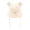 Beige, variant on FAWUUDO Baby Bear Ears Bucket Hat Cotton Solid Color Sun Hat with Chin Strap for Toddler Girls Boys Beach Outdoor