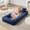Blue, variant on 64.9" Upholstered Human Dog Bed for Adult & Pets, Large Bean Bag Bed with 5 Adjustable Position, 2 Soft Pillows, Chenille Tatami Bean Bag Lounge Chaise with Memory Foam
