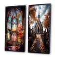 thumbnail image 3 of Designart « Glass Windows Church Stained wall decor II » Ensemble d'Art Mural Encadré pour Église, Ensemble de 2 - Ensemble d'Art Mural Encadré Spirituel Multicolore, Ensemble de 2, 3 of 6