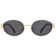 thumbnail image 3 of Anteojos de Sol Retro Ovalados DIMENSIP Dorados de Metal de Moda Unisex, 3 of 5