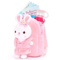 thumbnail image 3 of Mochila Gloveleya para niños pequeños con conejito de peluche rosa 9 x 7 x 4 pulgadas, 3 of 8