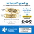 thumbnail image 2 of MedicEngraved Yellow Gold Stainless Steel Custom Medical Alert Bracelet - 4mm Paperclip Link, 2 of 7