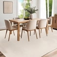 thumbnail image 2 of Washable Rugs 8x10 Solid Textured Living Room Rugs, Large Modern Accent Carpet Stain-Resistant Contemporary Distressed Carpet, Soft Low Pile Carpet for Bedroom, Farmhouse, Office, Beige, 2 of 9