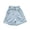 Light Blue, variant on Girls Casual Home Shorts With Bow Tie Straps For Kids – Lightweight Pocket Shorts For Everyday Wear