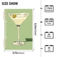 thumbnail image 2 of FORMRS 1-Subject Spiral Notebook 8" x 5" College Ruled 60 Refillable Sheet A5 Hard Cover, 2 Pack, Light Green Martini, 2 of 7