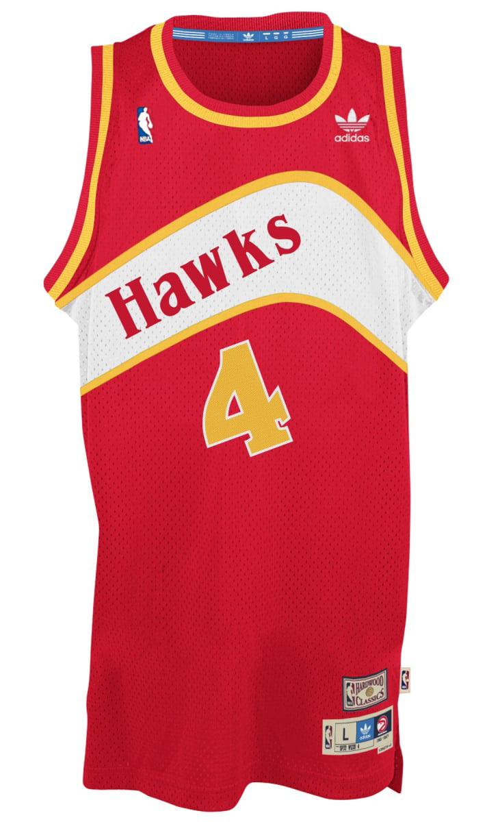Spud Webb Atlanta Hawks Adidas NBA Throwback Swingman Jersey - Red - Walmart.com