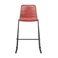 thumbnail image 2 of Shasta 26" Outdoor Metal and Brick Red Rope Stackable Counter Stool - Set of 2, 2 of 11