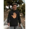 thumbnail image 2 of Astro Palmistry - Zodiac Hand Emoji Art Design Youth's Hoodie, 2 of 4