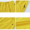 thumbnail image 3 of Tyhengta Mens Shorts Casual Comfortable Workout Shorts Drawstring Zipper Pockets Elastic Waist Yellow 34, 3 of 8