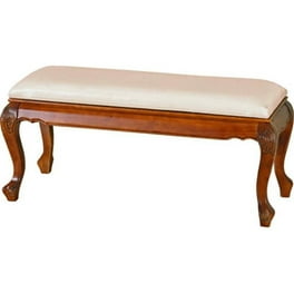 International Caravan Carved Foot of Bed Bench International Caravan Carved Foot of Bed Bench