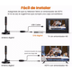 thumbnail image 4 of Antena De Tv Digital Para Interiores Antena Hdtv 4k 1080p Negro Lineas Roja, 4 of 6