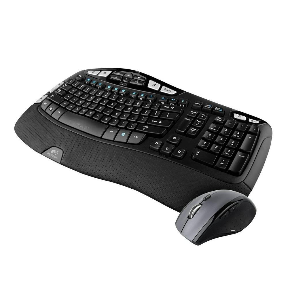 Logitech MK560 Desktop Wireless 104-Key Wave Keyboard & M705 Laser ...