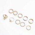 thumbnail image 4 of FUTIMELY - Juego de 19 anillos apilables para nudillos, estilo bohemio, turquesa, para mujeres y niñas, estilo vintage, apilables, con forma de estrella, luna, onda, pico, mar, diamantes de imitación,, 4 of 4
