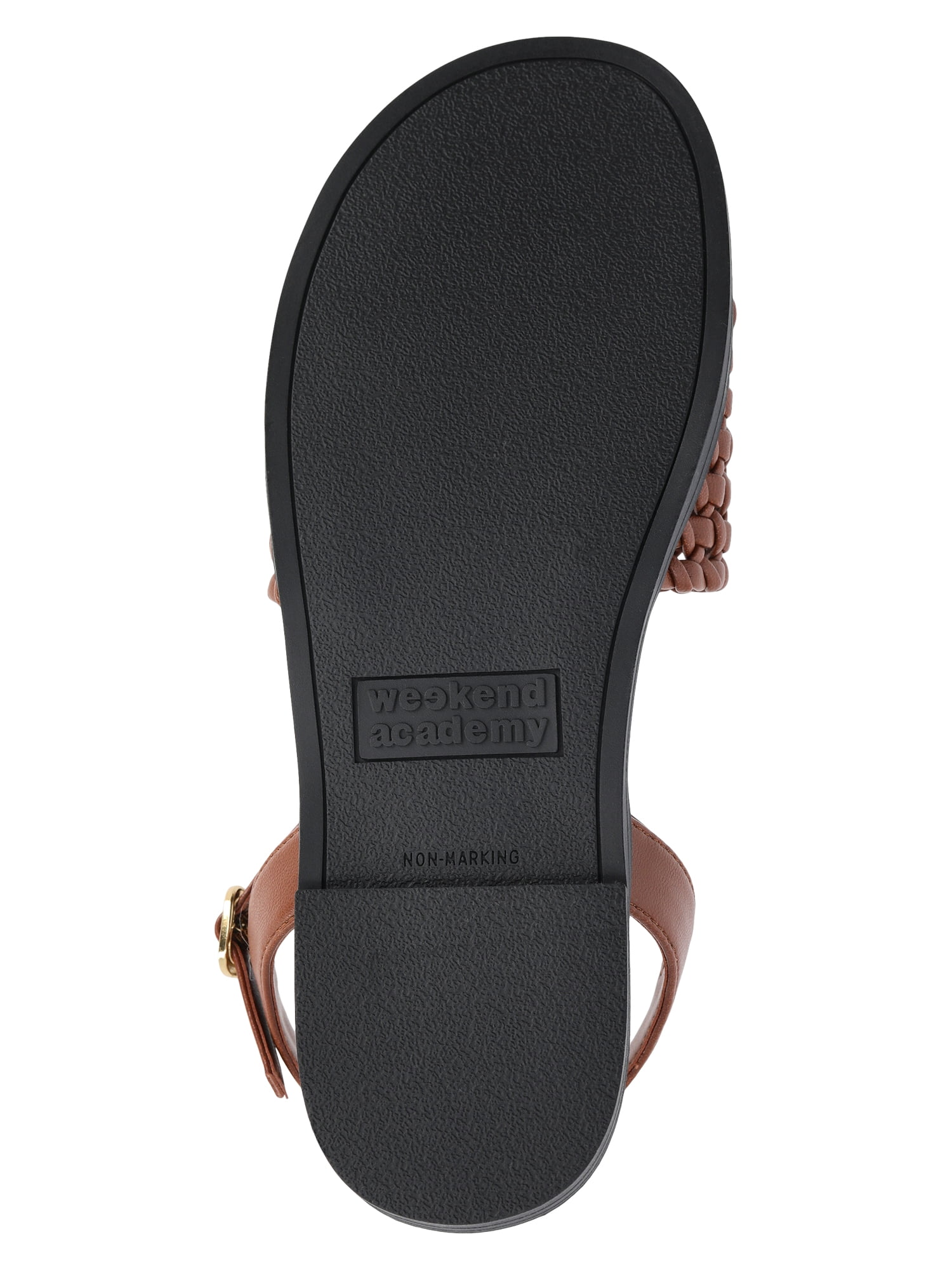 Weekend Academy Girls Faux Leather Woven Sandals