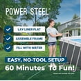 thumbnail image 5 of Bestway Power Steel 18’ x 9' x 48” Metal Frame Above Ground Pool, Gray, 5 of 9