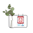 thumbnail image 1 of Cansado de caracter chino China Jarrones colgantes de vidrio transparente Decoración Botella, 1 of 4