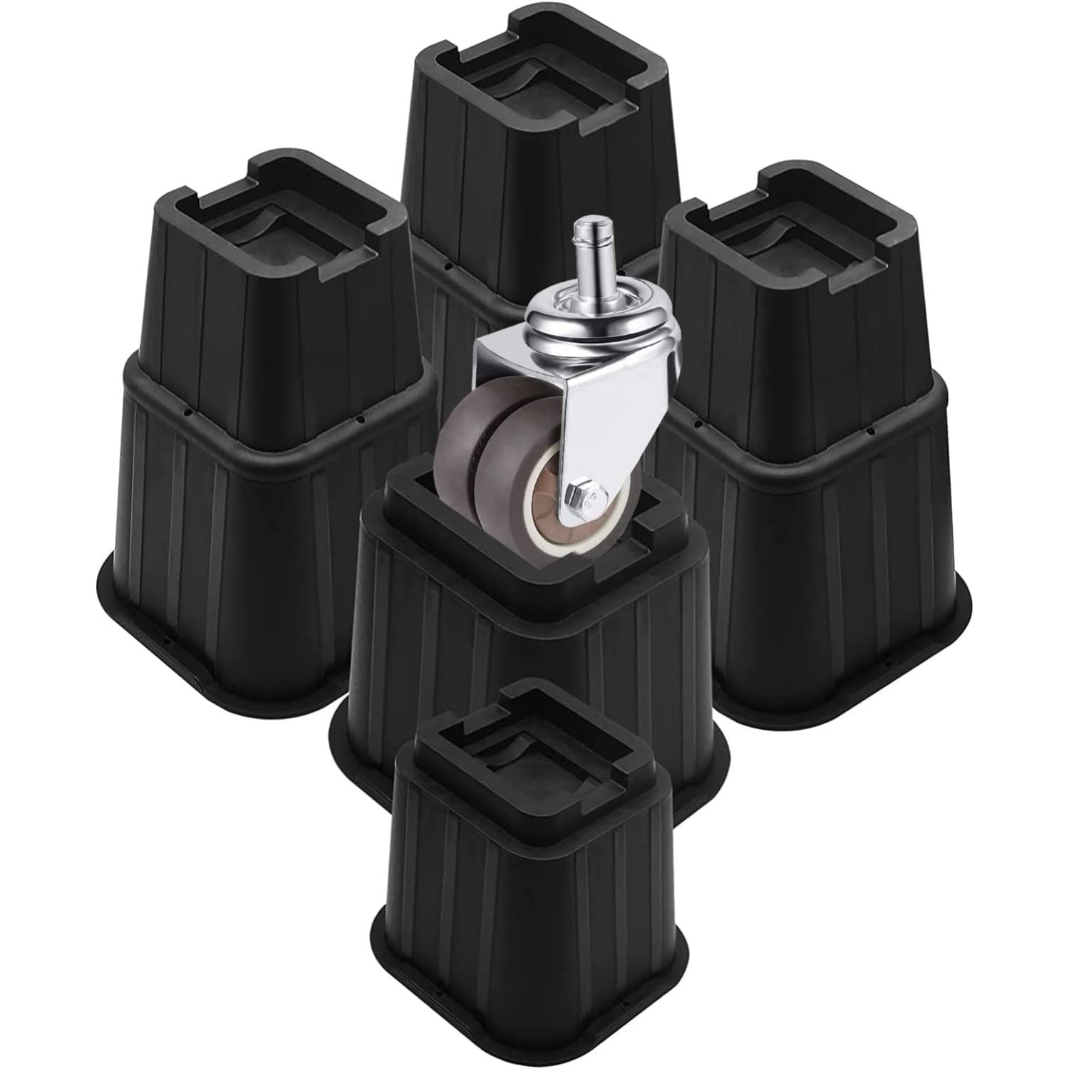 Bed Risers 8 Pack, in Height 3, 5 or 8 inch for Caster Wheels or Posts