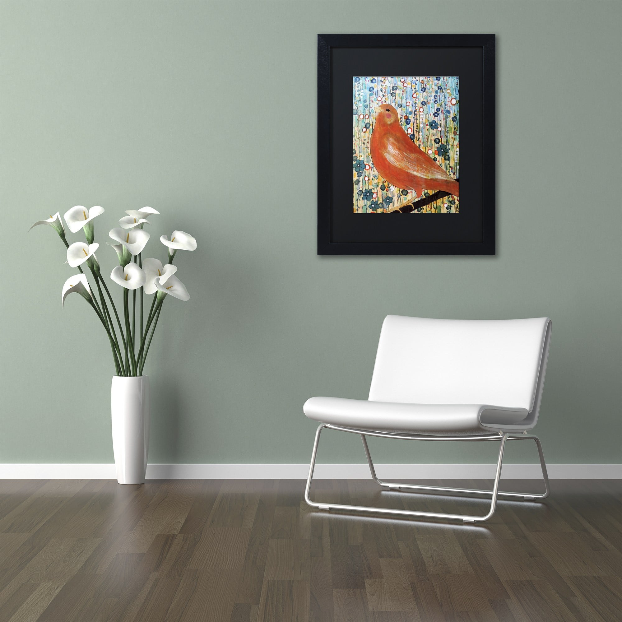 Sylvie Demers 'Serenade' Black Matted Framed Art