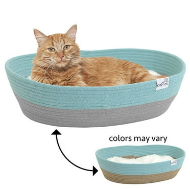 Kitty City Woven Cat Bed, One Size, Multicolored