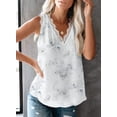 thumbnail image 3 of Anyjoin Women Sexy V Neck Lace Tank Tops Summer Sleeveless Chiffon Blouses, 3 of 5