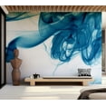 thumbnail image 6 of Tiptophomedecor Abstract Wallpaper Wall Mural - Blue Smoke, 6 of 7