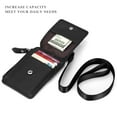 thumbnail image 4 of HAWEE Badge Holder with Zipper Genuine Leather RFID Keychain Wallet Neck Lanyards with Swivel Hook for Card/ Coin/ Cash, Black, 4 of 7