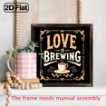thumbnail image 6 of 1pc Love is Brewing Vintage Wooden Hanging Sign - 8x8 Inch Rustic Coffee Cup Rose Wall Art with Recycled Frame, Valentine's Day Decoration, Farmhouse, No Electricity Needed, Gift, Bathroom or Loved, 6 of 9