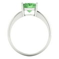 thumbnail image 4 of 2.5ct oval cut green Zircon 18k white gold Bridal Wedding Engagement Promise Anniversary Ring for Women size 4.75, 4 of 7