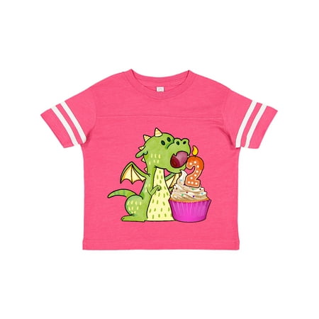 

Inktastic Dragon Cupcake 2nd Birthday Gift Toddler Boy or Toddler Girl T-Shirt
