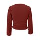 thumbnail image 5 of Camiseta de manga farol con cuello en V y cuello en V para mujer con tira colgante de color sólido Pompotops gfhjh11741, 5 of 5