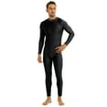 thumbnail image 2 of Rswnyirn Men's Spandex Turtleneck Bodysuit Long Sleeve Athletic Jumpsuit Black Medium, 2 of 7