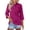 08## Purple, variant on Womens 3/4 Length Sleeve Polo Shirts Business Casual Collared V Neck Tops Summer Cotton 3 Buttons Golf Shirt,Pink XL