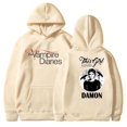 thumbnail image 3 of Sudadera con capucha de The Vampire Diaries para mujer, sudadera con personalidad a la moda, sudadera informal holgada de manga larga para exteriores, 3 of 5