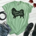 thumbnail image 2 of Pom Mama T-shirt, Unisex Women's Shirt, Pomeranian, Pom Owner, Best Dog Mama Gift, Heather Apple Green, 3X-Large, 2 of 6