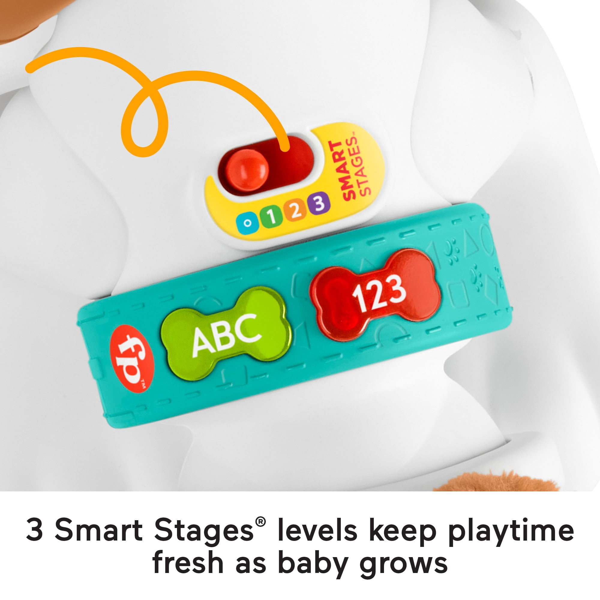 Fisher-Price 123 Crawl With Me Puppy Electronic Learning Toy with Music & Lights for Infants