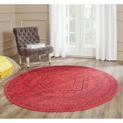 Round Rugs Safavieh Adirondack Vintage Red Black Rug 4 Round