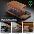 thumbnail image 5 of Allytechgroup 2 In 1 Wallet Case for Apple iPhone 16, Compatible with Mag-safe Detachable 7 Cards Holder RFID Blocking Shockproof Premium PU Leather Phone Case Cover for Women Men, Brown, 5 of 10