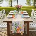 thumbnail image 4 of Table Runners 72 Inches Long Dress Scarves, Pink Orange Flowers Farmhouse Kitchen/Dining Table Runner, Coffee Tablerunners, Spring Floral Farmhouse Botanical Rustic 18x72 Inch, 4 of 9