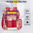 thumbnail image 3 of Mochila Vorspack de PVC transparente, resistente, roja, 3 of 6