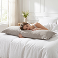 thumbnail image 3 of Unique Bargains 1 Pack Soft Cooling Cotton Pillow Covers Wrinkle Resistant Light gray B, 3 of 5