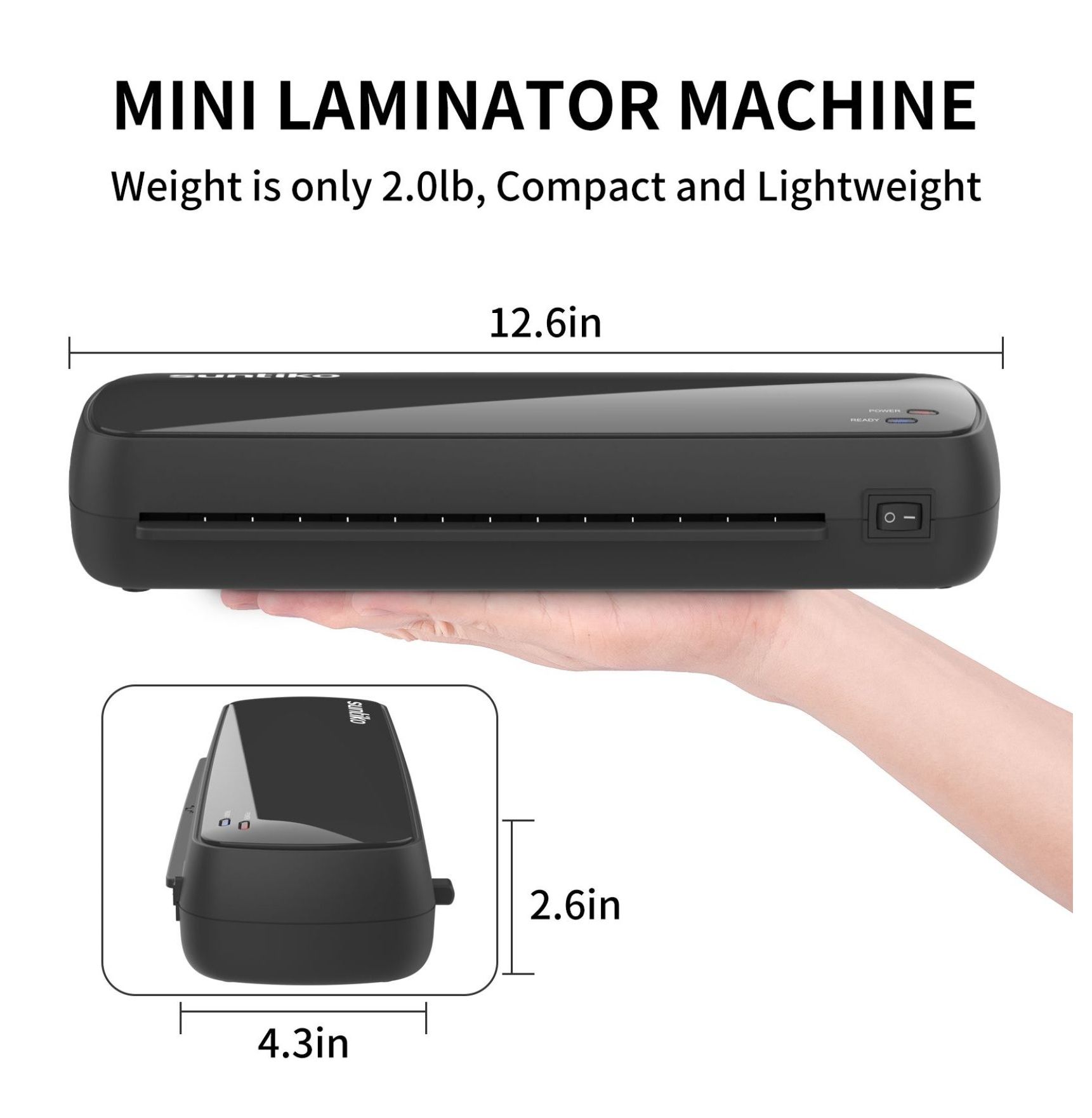 Laminator Machine A4 A5 A6, Thermal Laminator with 10 Pouches