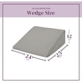 thumbnail image 4 of CirclesHome Wedge Pillow Cover 100% Cotton, Zippered Wedge Pillow Case Protector, Soft, Hypoallergenic & Breathable - Light Grey (24Wx25Lx12), 4 of 9