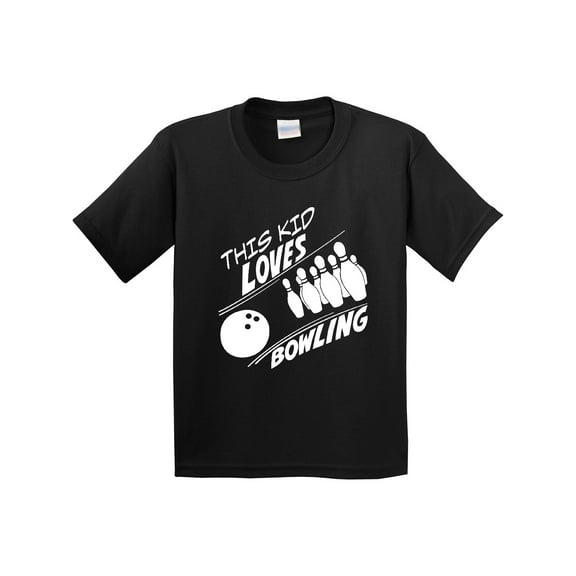 Inktastic This Kid Loves Bowling Youth T-Shirt