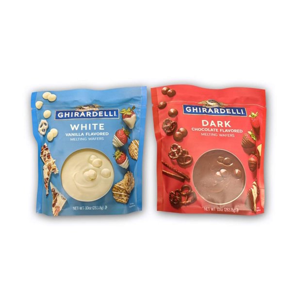 Ghirardelli Melting Wafers Variety Pack with Ghirardelli White Chocolate Melting Wafers and